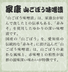 家康山ごぼう味噌漬け